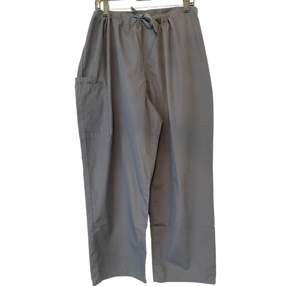 CHEROKEE Workwear Originals GRAY Men Women’s Scrubs Pants Drawstring Cargo sz:XL